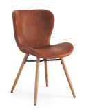 Retro Brandy Kunstleder / Beine Natureiche
