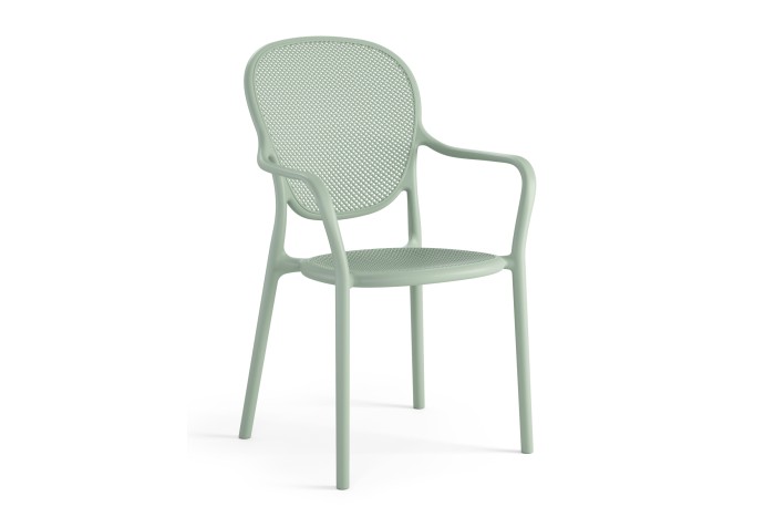 VERANO Pastellgrün - MODERNER STUHL FÜR KÜCHE/GARTEN/CAFÉ (STAPELBAR)