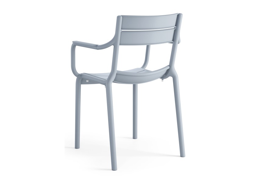 LUSSO Himmelblau - MODERNER STUHL FÜR KÜCHE/GARTEN/CAFÉ (STAPELBAR)